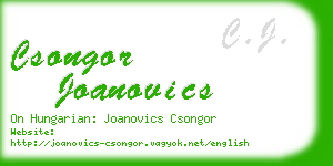 csongor joanovics business card